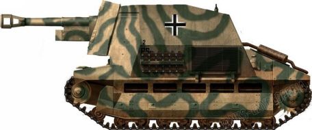 10.5cm leFH 16 auf Geschuetzwagen FCM (SELF-PROPELLED ARTILLERY, WORLD WAR 2) 10.5cm leFH 16 auf Geschuetzwagen FCM