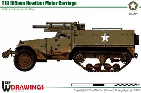T19 105mm Howitzer Motor Carriage (HMC) (SELF-PROPELLED ARTILLERY, WORLD WAR 2) T19 105mm Howitzer Motor Carriage (HMC)